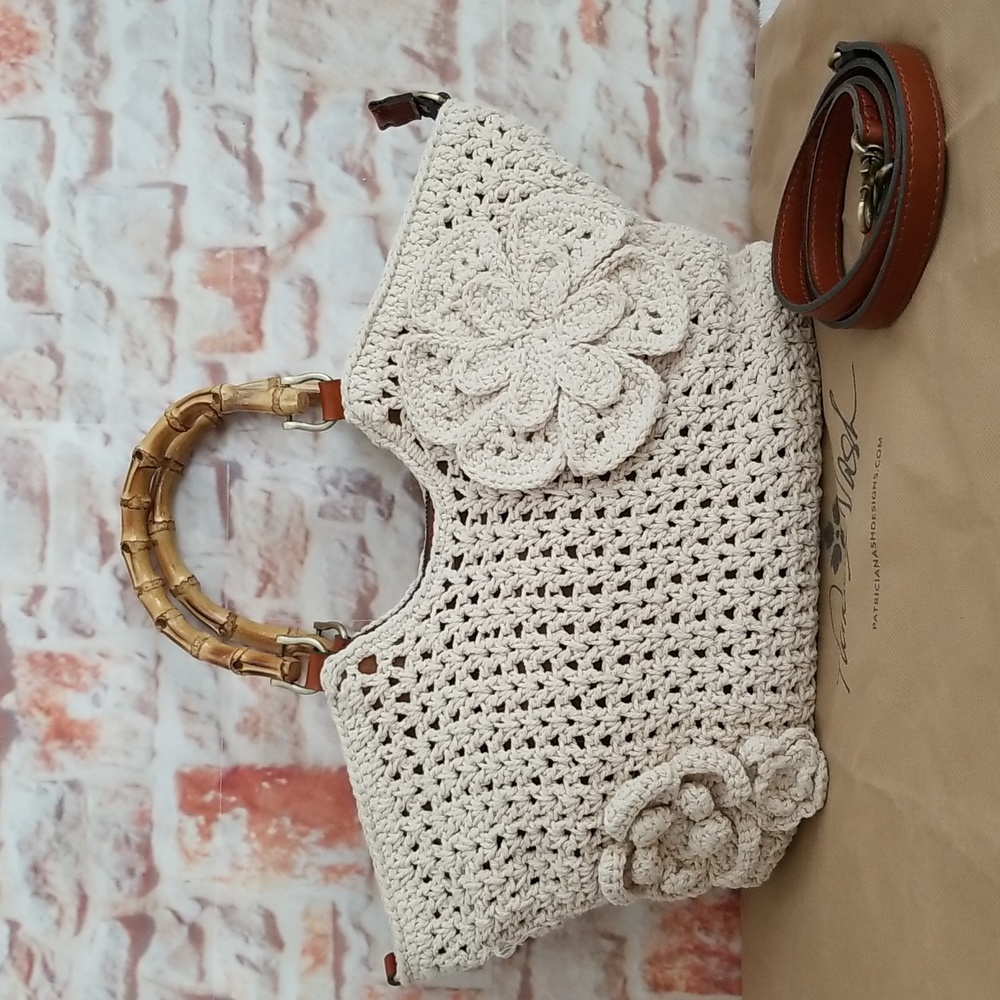 New Patricia Nash Mazara Crochet Tote Bag - Picture 1 of 14